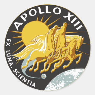 Adesivo Redondo Apollo 13 Sticker