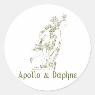 Adesivo Redondo Apollo e Daphne