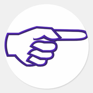 Adesivo Redondo Apontando o dedo