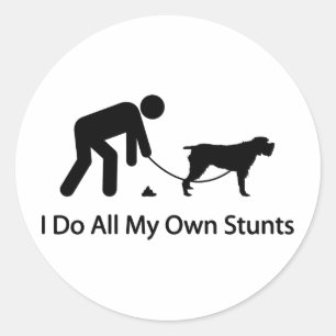 Adesivo Redondo Apontar Griffon Wirehaired