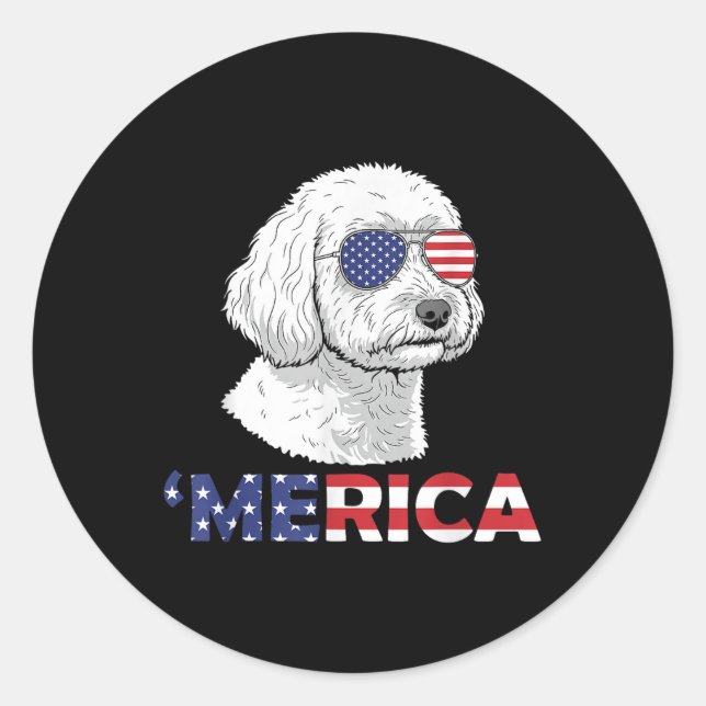 Adesivo Redondo Apoo Merica Dia 4 De Julho Da Independência (Frente)