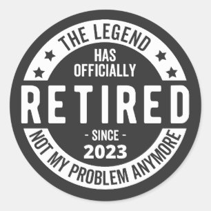 Adesivo Redondo aposentado 2023