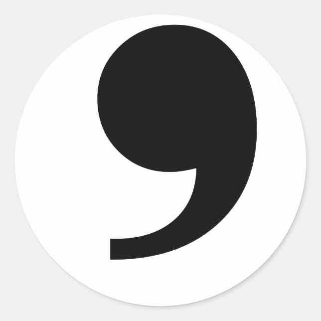 Adesivo Redondo Apostrophe/Vírgula (Frente)