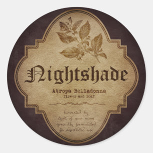Adesivo Redondo Apothecary de Nightshade