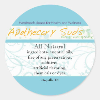 Adesivo Redondo Apothecary Suds Stickers II