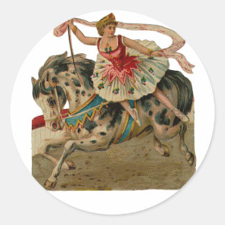 Adesivo Redondo Appaloosa Horse Circus Ballerina Stickers