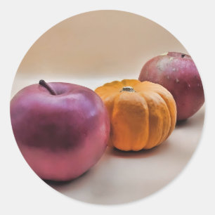 Adesivo Redondo Appels e Pumpkin Picture Sticker