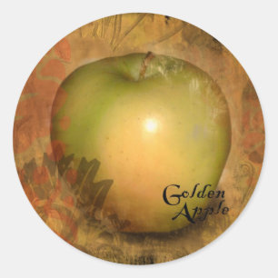 Adesivo Redondo Apple amarelo