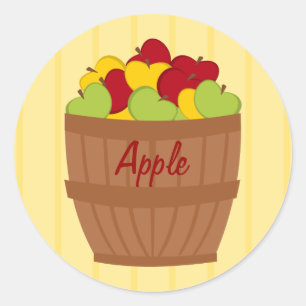 Adesivo Redondo Apple Baket