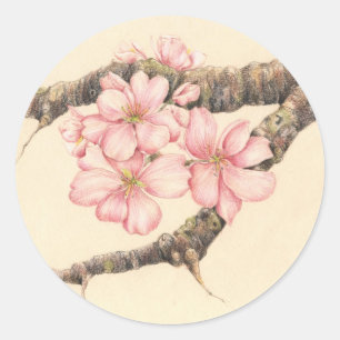 Adesivo Redondo Apple Blossom Branch