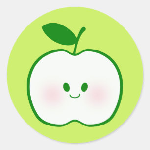 Adesivo Redondo Apple bonito