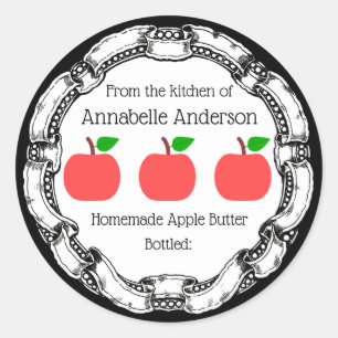 Adesivo Redondo Apple Butch Label Personalize