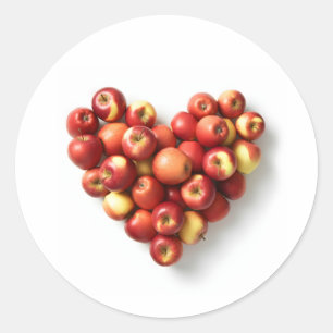 Adesivo Redondo Apple Heart