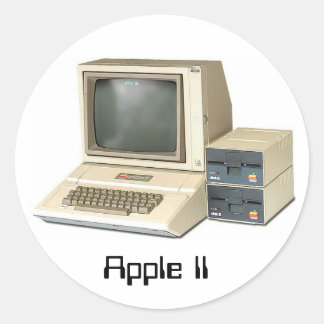 Adesivo Redondo Apple II