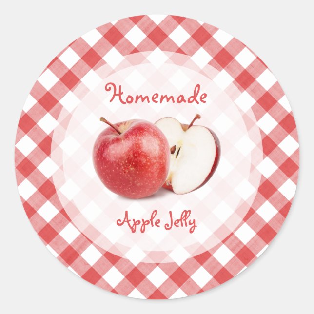 Adesivo Redondo Apple Jam Jelly ou Applesaut sticker (Frente)