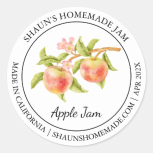 Adesivo Redondo Apple Jam Modern label