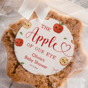 Adesivo Redondo Apple of Our Eye Chá de fraldas