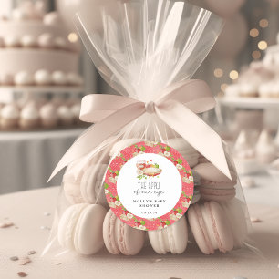 Adesivo Redondo Apple of Our Eye Chá de fraldas Paper