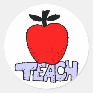 Adesivo Redondo Apple Para Professora
