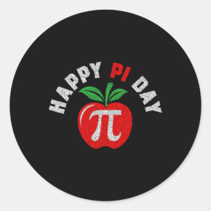 Adesivo Redondo Apple Pi Day 3.14 Geek G De Professores De Matemát