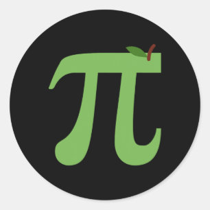 Adesivo Redondo Apple Pi Engraçada Piada De Pie Day Para Amor Em M