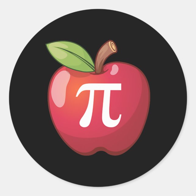 Adesivo Redondo Apple Pi - Matemática dos Professores de Matemátic (Frente)