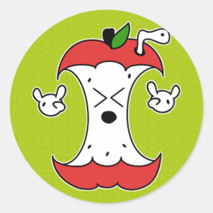 Adesivo Redondo Apple retira o núcleo