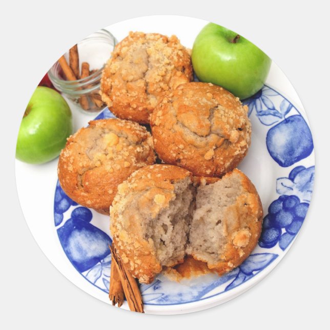 Adesivo Redondo Apple Spice Muffin (Frente)