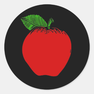 Adesivo Redondo Apple Sticker