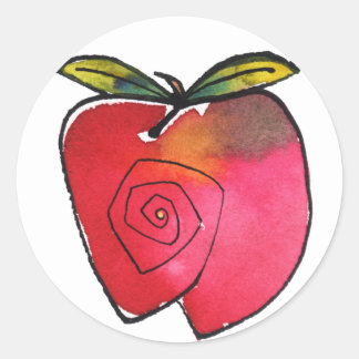 Adesivo Redondo Apple Sticker