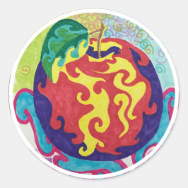 Adesivo Redondo Apple Stickers 3