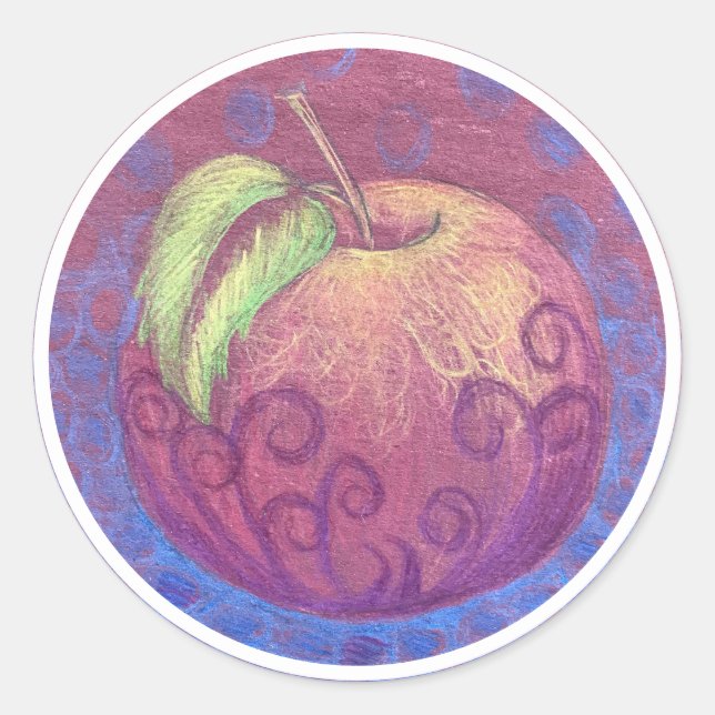 Adesivo Redondo Apple Stickers 5 (Frente)
