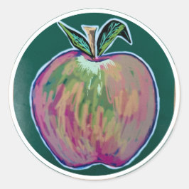 Adesivo Redondo Apple Stickers 8