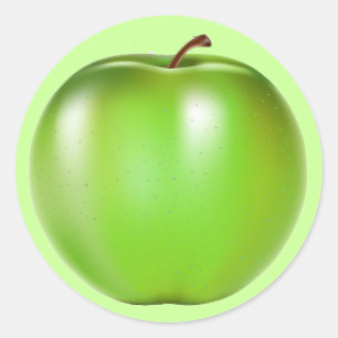 ADESIVO REDONDO APPLE VERDE