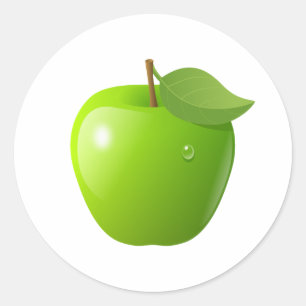 Adesivo Redondo Apple verde