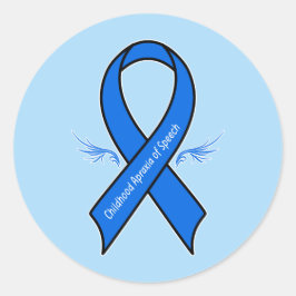 Adesivo Redondo Apraxia infantil da Fala Frisada com Asas