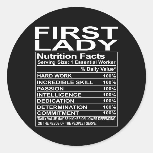 Adesivo Redondo Apreciação da Primeira Dama Igreja (Frente)
