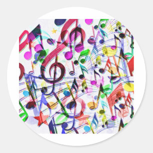 Adesivo Redondo Apreciação de Música_