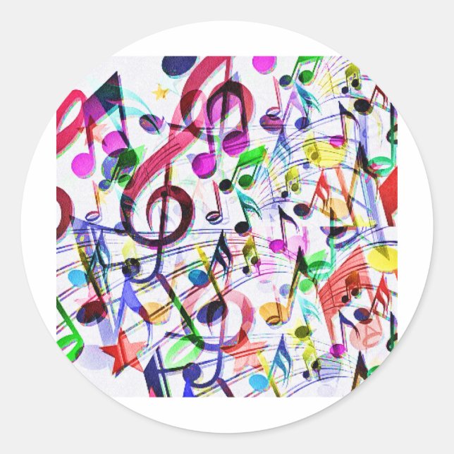 Adesivo Redondo Apreciação de Música_ (Frente)