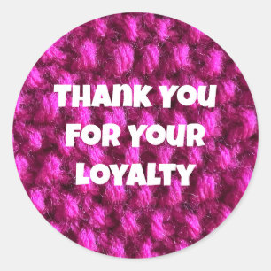 Adesivo Redondo Apreciação do Cliente Pink de Promoção de Negócios