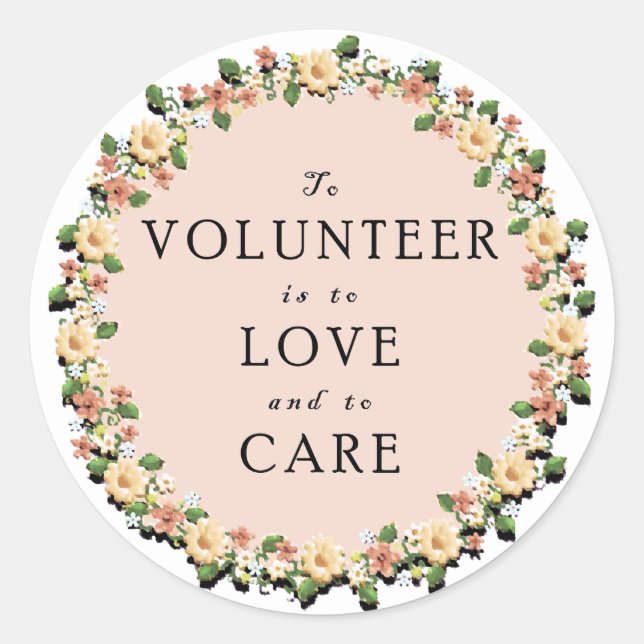 Adesivo Redondo Apreciação do Voluntário (Frente)