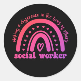 Adesivo Redondo Apreciação e Graduação do Trabalhador Social