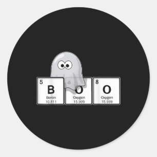Adesivo Redondo Aprenda Química Com O Professor Fantasmas Boo Hall