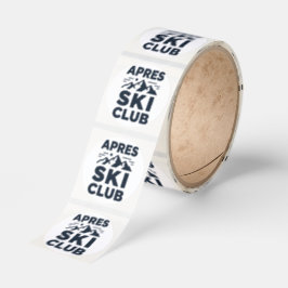 Adesivo Redondo Apres Ski Club Mountain Logo - Custom Mens Winter 