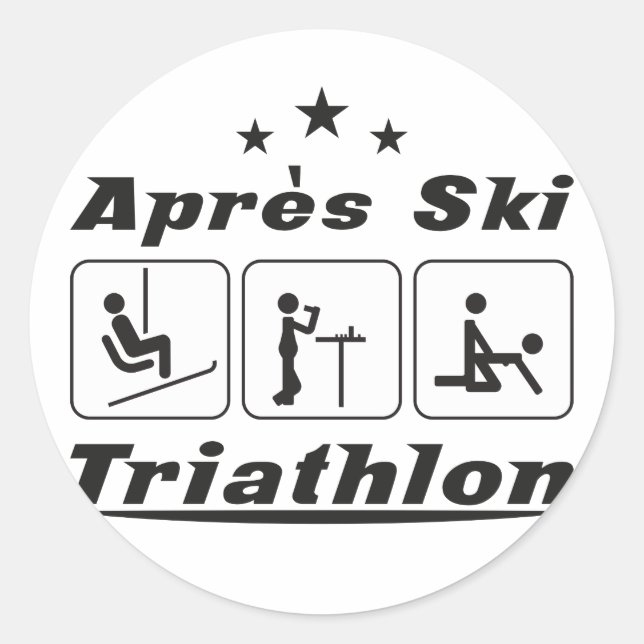 Adesivo Redondo Apres Ski Triathlon (Frente)