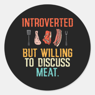 Adesivo Redondo Apresentado Mas Discutido Barbecue De Churrasco De