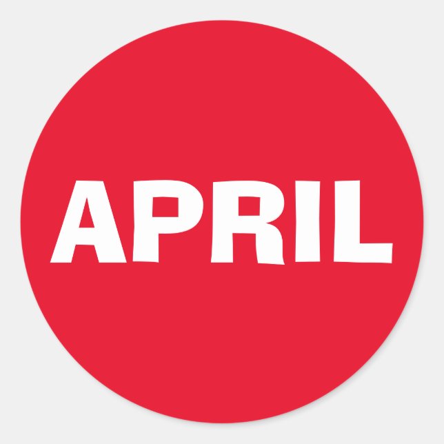 Adesivo Redondo April Ad Lib Red Sticker by Janz (Frente)