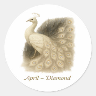 Adesivo Redondo April - Diamond Peacock