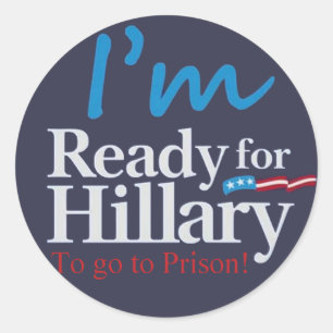 Adesivo Redondo Apronte para Hillary…. Para ir à prisão