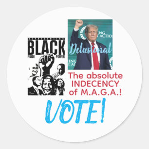 Adesivo Redondo Apropriação Cultural Anti-Trump Anti-MAGA